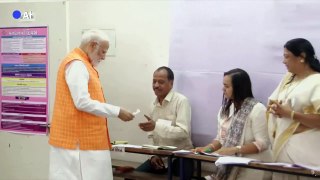 Indian PM Modi casts vote in election