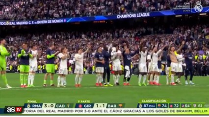 ASÍ HA 'CELEBRADO' el REAL MADRID la LIGA sin poder ir a CIBELES