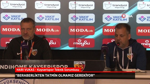 Hari Vukas: Beraberlikten tatmin olmamız gerekiyor