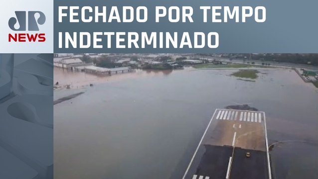 Aeroporto Salgado Filho, em Porto Alegre, amanhece com pistas alagadas