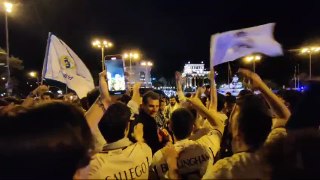 La fiesta en Cibeles de la afición del Real Madrid