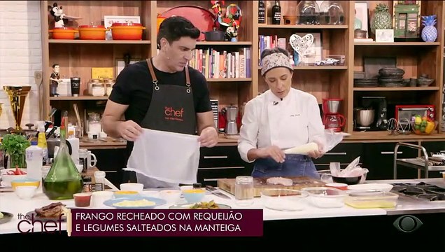 Frango recheado com requeijão e legumes salteados na manteiga | Band Receitas