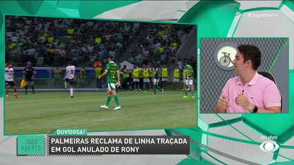 Debate Jogo Aberto: VAR errou ao traçar linha em gol de Rony, do Palmeiras?