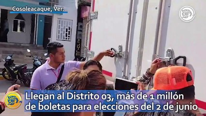 Llegan al Distrito 03, más de 1 millón de boletas para elecciones del 2 de junio