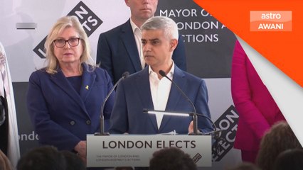 Sadiq Khan dipilih datuk bandar London untuk penggal ketiga