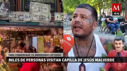 Miles de personas conmemoran el 115 aniversario luctuoso de Jesús Malverde en Sinaloa