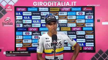 Jhonatan Narváez : Tadej Pogacar est parti un peu trop tôt après une étape aussi difficile - Giro