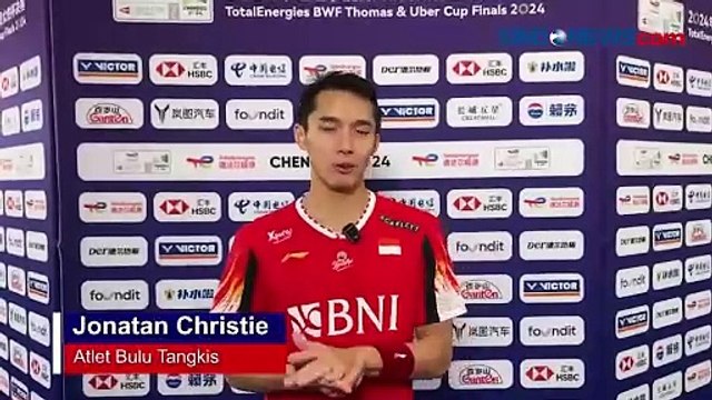 Jonatan Christie Tak Menyangka Bersama Tim Beregu Putri Indonesia Lolos Final Piala Thomas dan Uber 2024