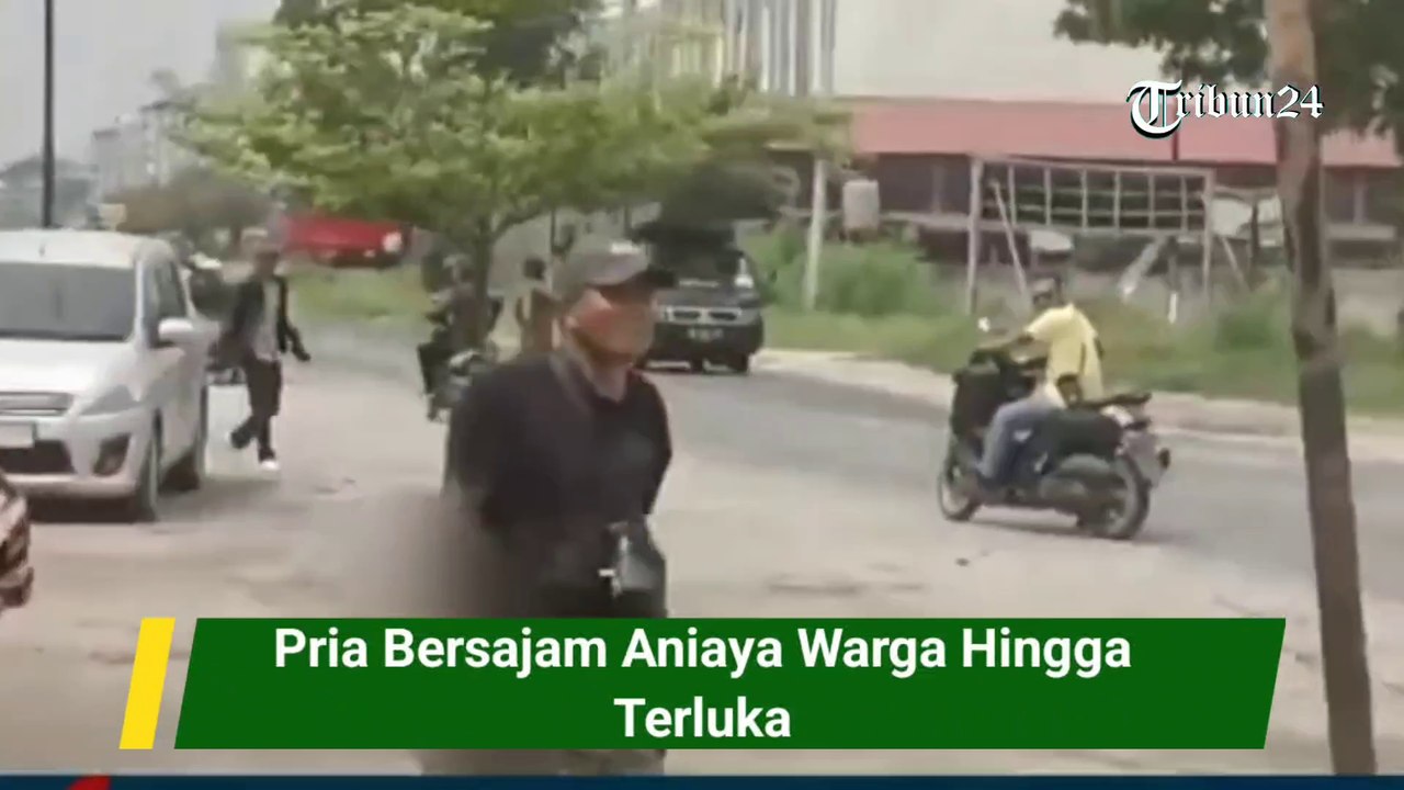 Pria Bersajam Aniaya Warga HinggaTerluka