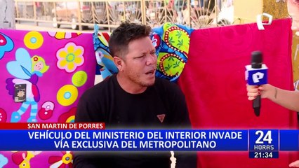 Vehículo del Estado invade carril exclusivo del Metropolitano 🚧