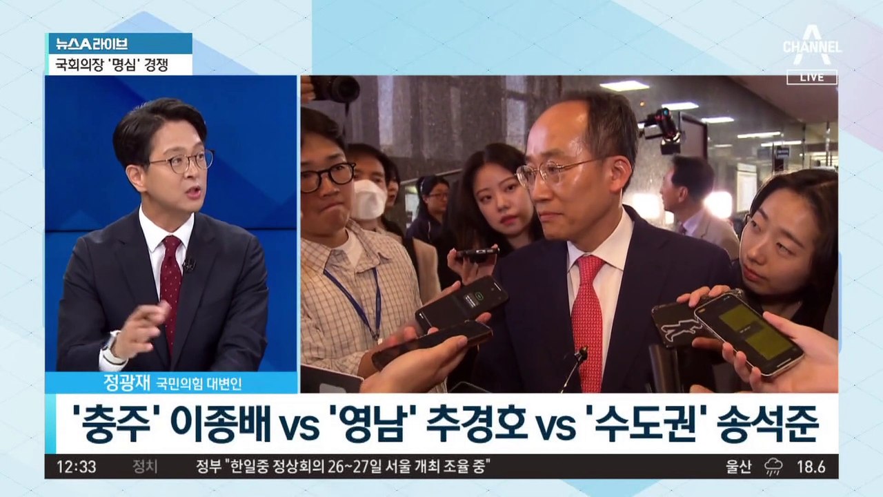 與 원내대표 선거 3파전…추경호·송석준·이종배 출마