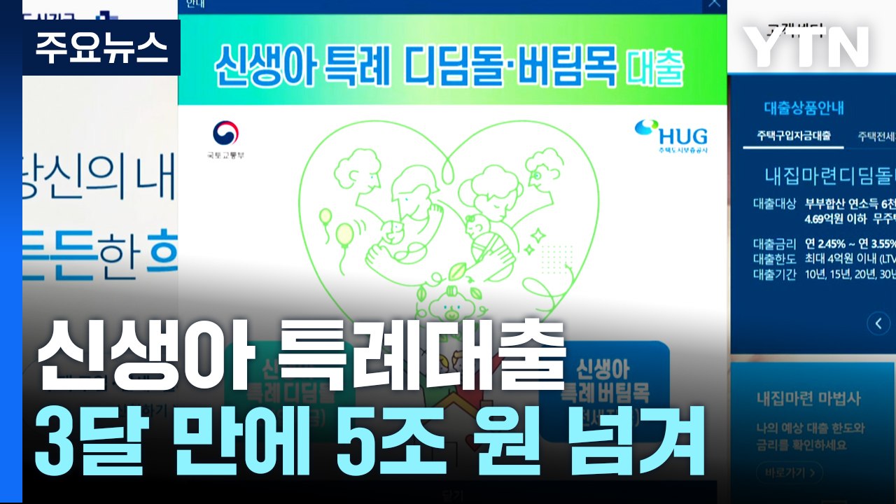 신생아 특례대출 신청 5조 원 넘어...소득 기준 완화 / YTN