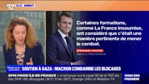 Soutien à Gaza: Emmanuel Macron condamne les blocages et pointe la responsabilité de LFI