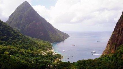 Sugar Beach St. Lucia Pitons Drone 4k