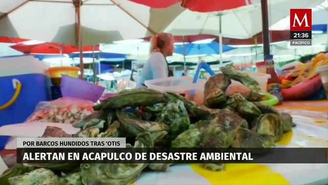Desastre ambiental en Acapulco por barcos hundidos tras paso de 'Otis'