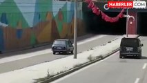 Ters yönde gidip trafiği tehlikeye attı: O anlar kamerada