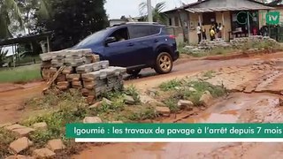 [#Reportage ]Igoumié : les travaux de pavage à l’arrêt depuis 7 mois