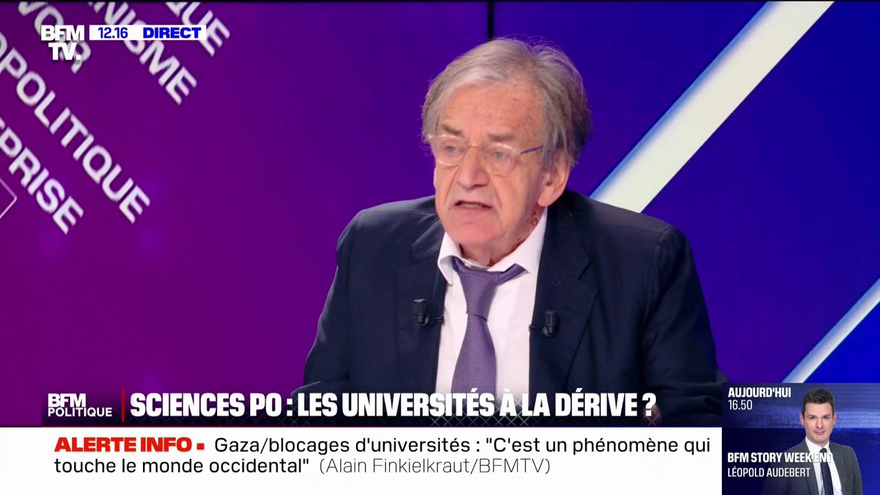 Alain Finkielkraut: "Je suis très inquiet de la dérive de Sciences Po"