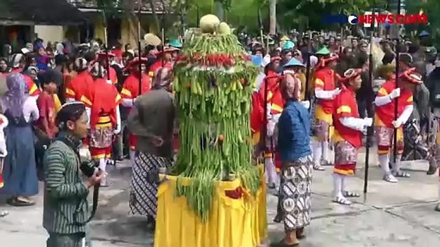 Antusiasme Warga Berebut Gunungan Hasil Bumi dalam Tradisi Budaya Babad Dalan di Gunungkidul Yogyakarta