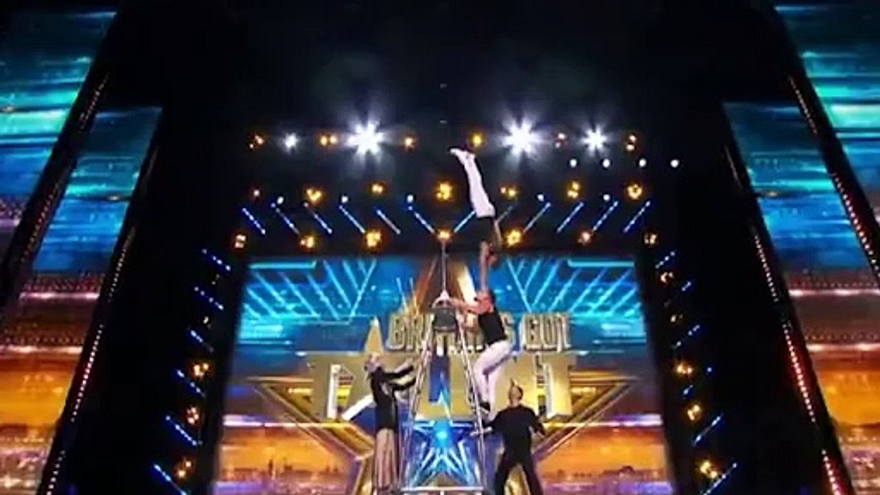 BGT: Acrobatic group Serbat Troupe's stunt goes wrong