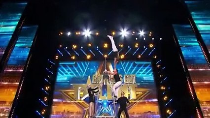 BGT: Acrobatic group Serbat Troupe's stunt goes wrong