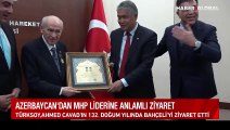 Azerbaycan'dan MHP liderine anlamlı ziyaret: TÜRKSOY, Ahmed Cavad'ın 132. doğum yılında Bahçeli'yi ziyaret etti