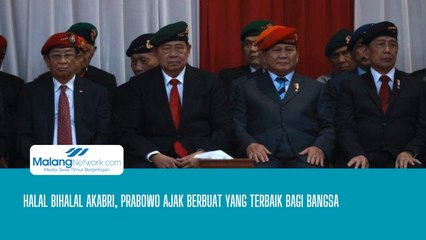 Halal Bihalal Akabri, Prabowo Ajak Berbuat Yang Terbaik Untuk Bangsa
