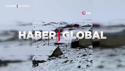 Doğu Karadeniz'de sıra dışı manzara: Yaz aylarında kış geri döndü