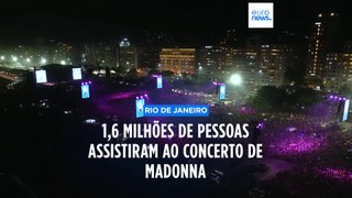 Mais de 1,6 milhões de pessoas assistiram ao concerto de Madonna no Rio de Janeiro