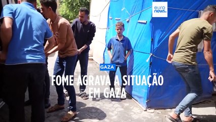 Fome em Gaza: Palestinianos aguardam desesperadamente pelo resultado das conversações no Cairo