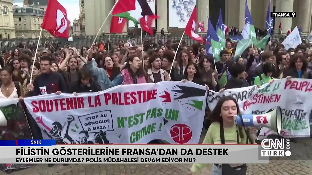 ABD'de ve Fransa'daki Gazze eylemleri, İsrail-Hamas savaşında son durum ve Türkiye'nin "Filistin için adalet" adımı 5N1K'da konuşuldu