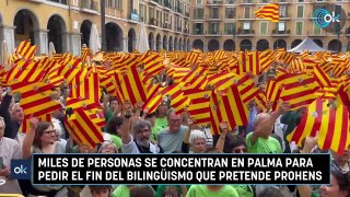 Miles de personas se concentran en Palma para pedir el fin del bilingüismo que pretende Prohens