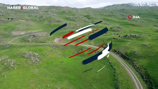 Yer Iğdır: Yağış sonrası dağlar yeşil renge boyandı