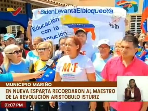 Docentes neoespartanos rinden homenaje al maestro de la revolución Aristóbulo Istúriz