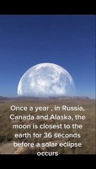 WHY THE MOON IS CLOSEST TO THE EARTH BEFORE AN ECLIPSE?
