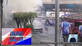 Kotse, biglang nagliyab habang bumibiyahe sa Katipunan Avenue | UB