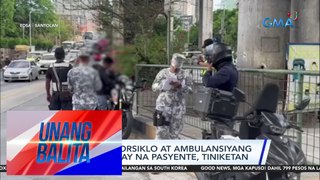 Pitong motorsiklo at ambulansiyang walang sakay na pasyente, tiniketan | UB