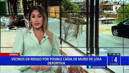 Vecinos denuncian que sus casas están afectadas por humedad en losa deportiva en el Rímac