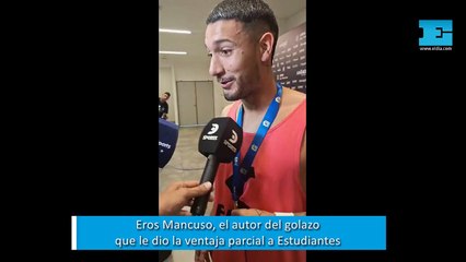 Eros Mancuso, el autor del gol de la ventaja de Estudiantes