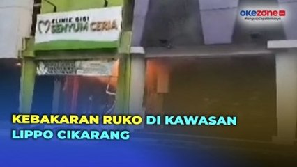 Detik-Detik 6 Ruko di Kawasan Lippo Cikarang Ludes Terbakar