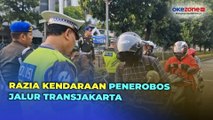 Hindari Razia, Pemotor hingga Mobil Dinas TNI-Polri Nekat Putar Balik di Jalur TransJakarta