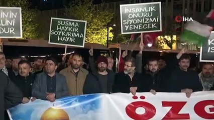 Filistin Dayanışma Platformu, İsrail'in Refah'ta başlattığı saldırıyı Ankara'da protesto etti