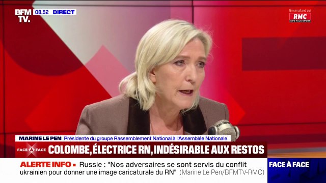Marine Le Pen sur l'exclusion de Colombe des Restos du Cœur: Ils devraient avoir honte de leur comportement