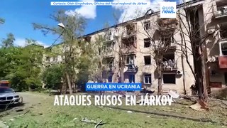 Misiles guiados rusos siembran la destrucción en Járkov dejando 17 heridos