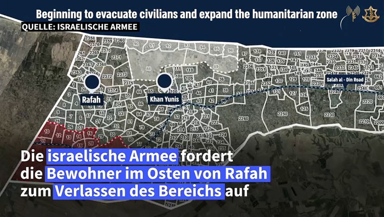 Israels Armee: Bewohner sollen Ost-Rafah verlassen
