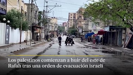 Los palestinos comienzan a huir del este de  Rafah tras una orden de evacuación israelí