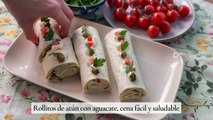 Rollitos de atún con aguacate, cena fácil y saludable