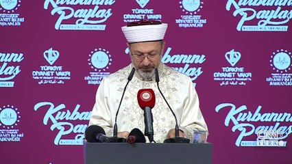 Son dakika... Diyanet İşleri Başkanı Erbaş kurban kesim bedelini açıkladı