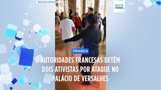 Ativistas detidos por espalharem pó laranja na Galeria dos Espelhos do Palácio de Versalhes