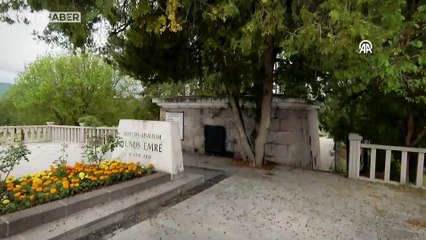 Yunus Emre'nin mezarı ve külliyesi FPV dronla görüntülendi